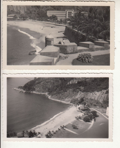 1948 2 Fotografias De Playa Vermelha Rio De Janeiro Brasil