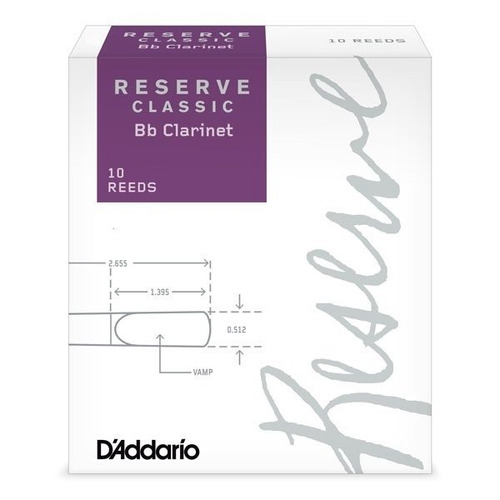 Cañas Clarinete Bb Nro 4 Daddario Reserve Classic X10 - Usa