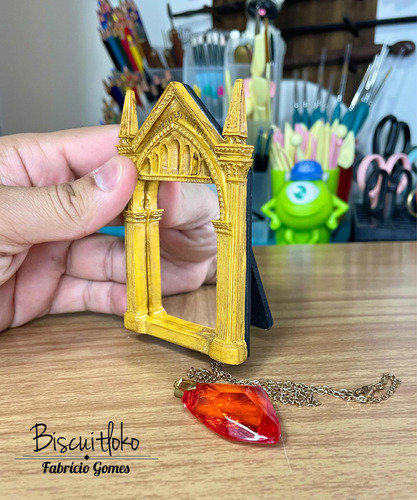 Miniatura Espelho Ojesed E Pedra Filosofal Harry Potter