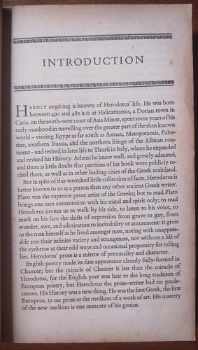 Los Nueve Libros De La Historia Herodoto (Usado)