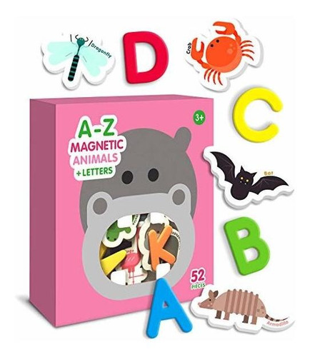 Curious Columbus Animal Magnets For Kids. Includes Alphabet 