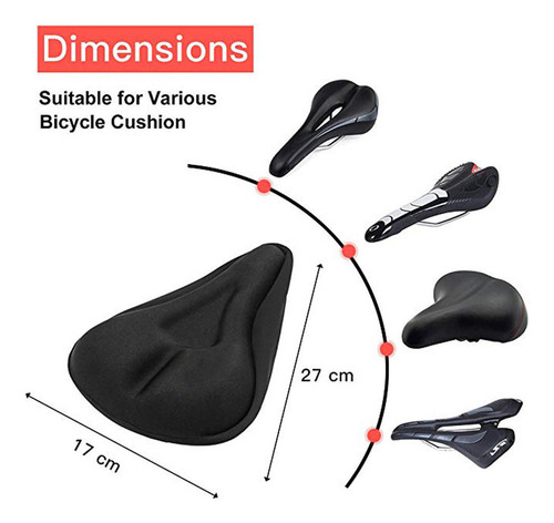 Nuevo Cojín De Bicicleta Más Ancho Soft Pad Bike Silica Gel