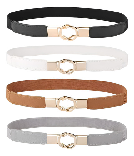 4pcs Cinturones Para Mujere Elástico Elegantes Ajustable