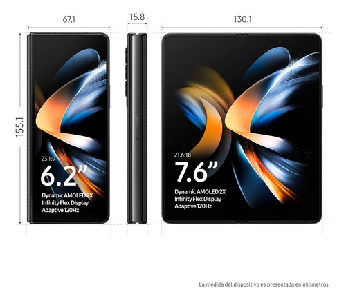 Samsung Galaxy Z Fold 4 12gb 256gb 5g Negro Negro