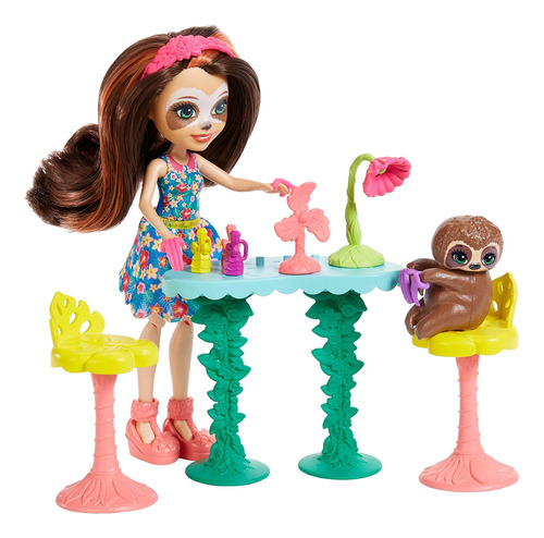 Muñeca Enchantimals Peluquería Con Accesorios Mattel