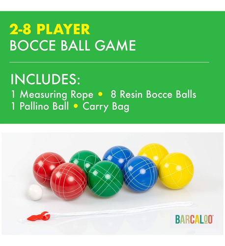 Juego De 8 Bolas Barcaloo Con Bolsa, Multicolor