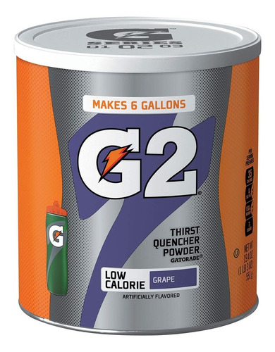 Gatorade Polvo G2 Bajo Calorías Concentrado Hace 50 Botellas