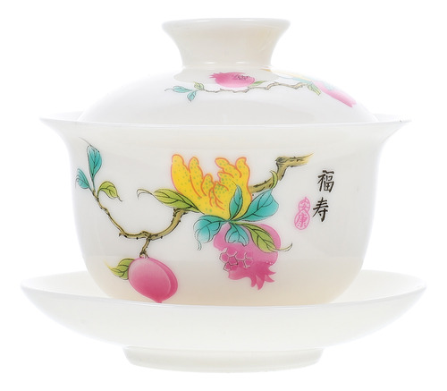 Taza De Té China Sancai Tureen Con Tapa Y Cuenco Para Servir