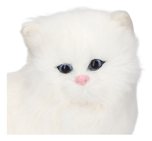 Estatueta De Gato Peludo Com Simulação De Pele Sintética Par