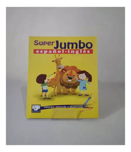 Super Jumbo Preescolar Kinder Colorear Español-inglés Amaril