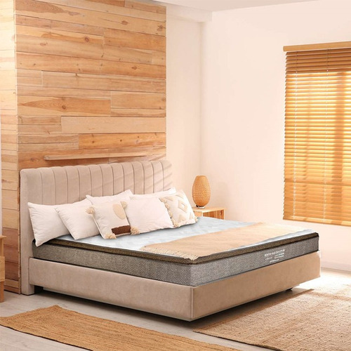 Colchón De Resortes King Size Dormimundo Spark 30 Cm Medio Color Dorado oscuro
