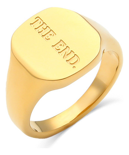 Joyas Chapadas En Oro De 18 Quilates Con Anillo Con Letra In