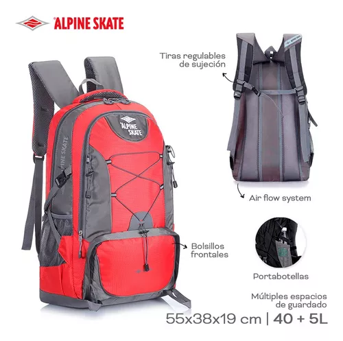 Mochila Trekking Alpine Skate 50 Litros Viaje Funda