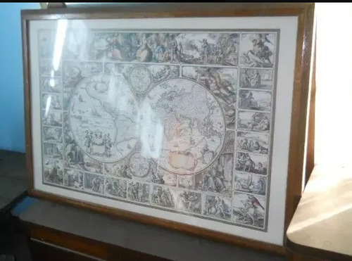 Mapa Mundi Cuadro Antiguo Mapamundi (Usado)