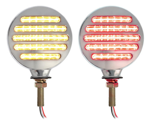 2 Luces De Señal De Giro Led De Doble Cara De Línea Plana, Á