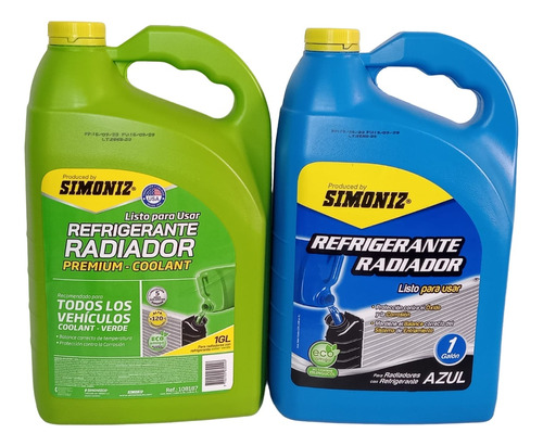 Liquido Refrigerante Radiador Oxido Corrosión Simoniz Galón 