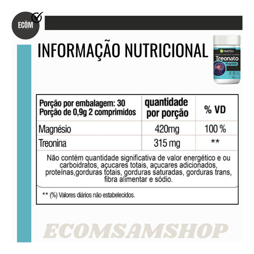 Kit Coenzima Q10 + Treonato + Complexo B 60 Capsulas Sem Sab