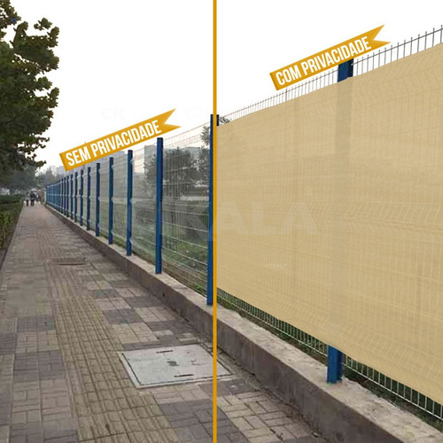 Tela Fachadeira De Sacada Privacidade E Proteção Areia 4x2m