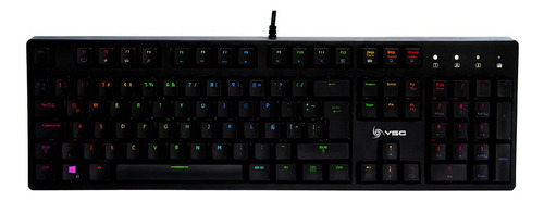 Teclado Mecánico Pc Gamer Alnilam Vsg Idioma Español Latinoamérica Color De Switch Marrón Color Del Teclado Negro