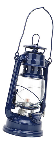 Blue Vintage Kerosene Iron Lantern Oil Party Pub Decoration