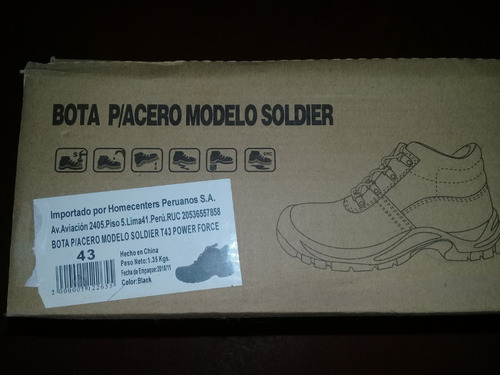 Botas Punta De Acero Seguridad Soldier Usadas (Usado)