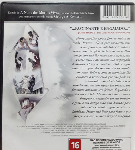 Dvd A Máscara Do Terror ( Vingança Sem Rosto ) George Romero