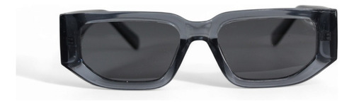 Lentes De Sol Rectangulares Estilo Moderno Unisex Gris Gris Oscuro Gris Oscuro