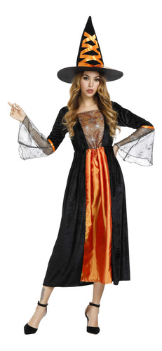 Grebrafan - Disfraz De Bruja Para Mujer Vestido Largo Clasic