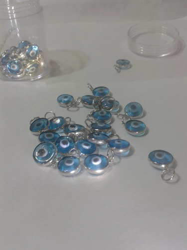 Imagen 10 de 10 de 196 Se Vende Ojo Turco Montado En Plata En Arte Murano T.peq