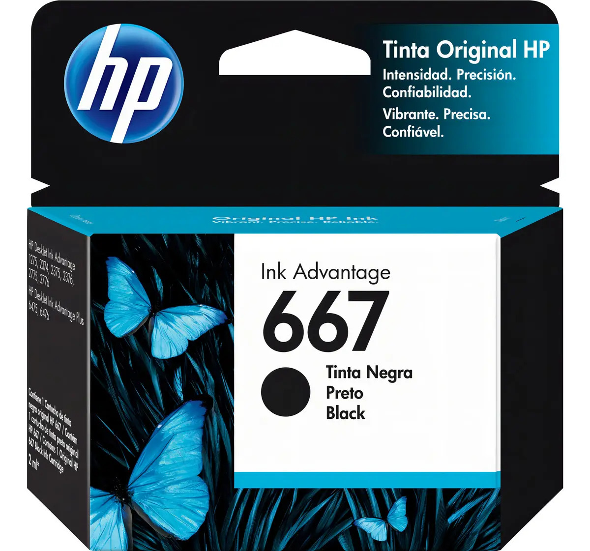 Cartucho de tinta HP 667 negra (3YM79AL)