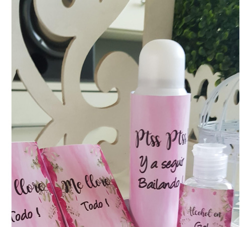  Kit De Baño Emergencia! Rosa Fuxia Flores  Bodas 15 Años 