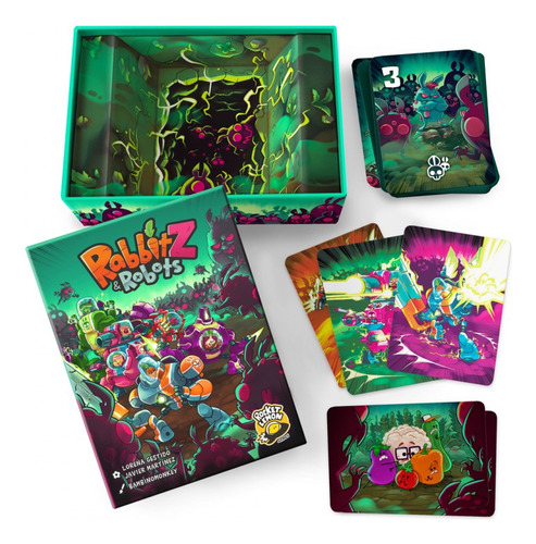 Juego De Mesa Familiar Rabbitz & Robots Español Rocket Lemon
