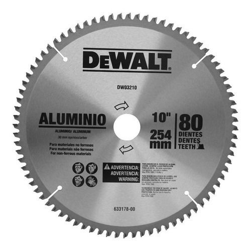 Disco Para Corte De Aluminio Dewalt Dwa03210