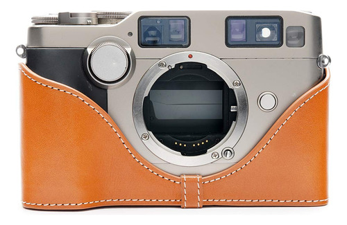 Funda Piel Autentica Hecha Mano Para Camara Contax G2 Correa