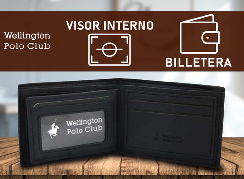 Billetera Wellington Polo Club Orginial Hombre Eco Cuero Hb!