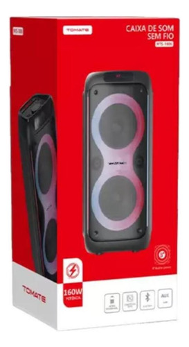 Caixa De Som Bluetooth 160w Com Entrada Para Microfone