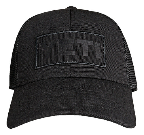 Gorra Yeti Original Black On Black Patch Trucker Hat 
