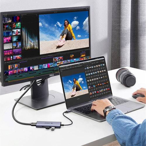 Adaptador Hub Usb C 4 En 1 Ugreen 3 Usb 3.0, 1 Hdmi 8k 50629