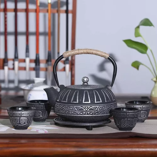 HOTUMN Teteras para té suelto de cerámica con tapa (patrón de loto y  pescado) Tetera china hecha a m…Ver más HOTUMN Teteras para té suelto de  cerámica