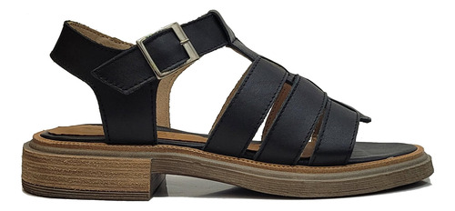 Sandalias De Cuero Base Goma Calada Liviana Mujer Art A-74