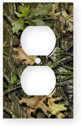 Camoflauge Hojas   decor Switch Plate Cover Metal, Multico