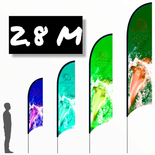 Asta De Bandera 2.8m+ Base Estructura Cruceta+ Pivote