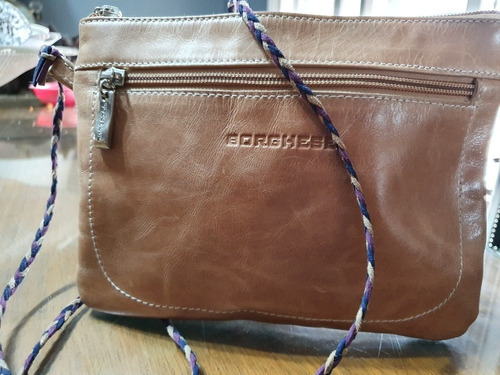 Hermosa Cartera Borghese De Cuero 