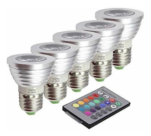 Focos Led - Omto E26/e27 3w Rgb Color Changing Spotlight Wit