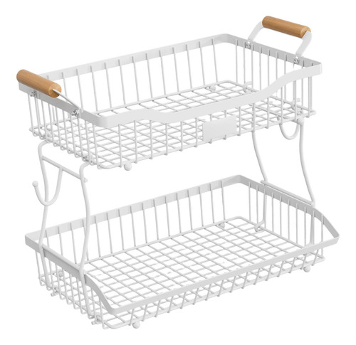 2 Niveles De Canasta De Frutas Soporte De Soporte De Frutas