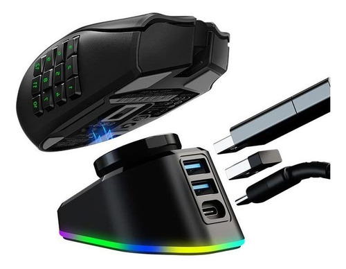 Base De Carga Inalámbrica Para Ratón Razer/logitech