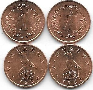 Moneda Zimbawe 1 Centavo Año 1980 Sin Circular