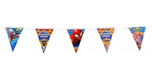 Guirnalda Spiderman Banderin Feliz Cumpleaños Cotillón Niños