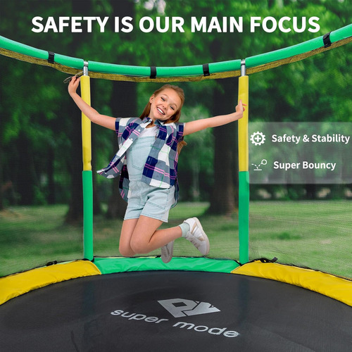 Trampolín Para Niños, Trampolín Ajustable De 5 Pies, Trampol