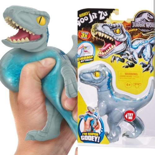 Dinosaurio Blue Velociraptor Chomp Heroe Goo Jit Zu Jurassic
